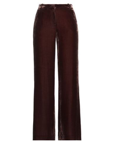 Kiltie Woman Pants Chocolate brown Size 4 Viscose, Silk