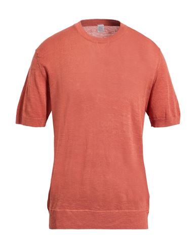 Man Sweater Rust Size L Linen, Cotton