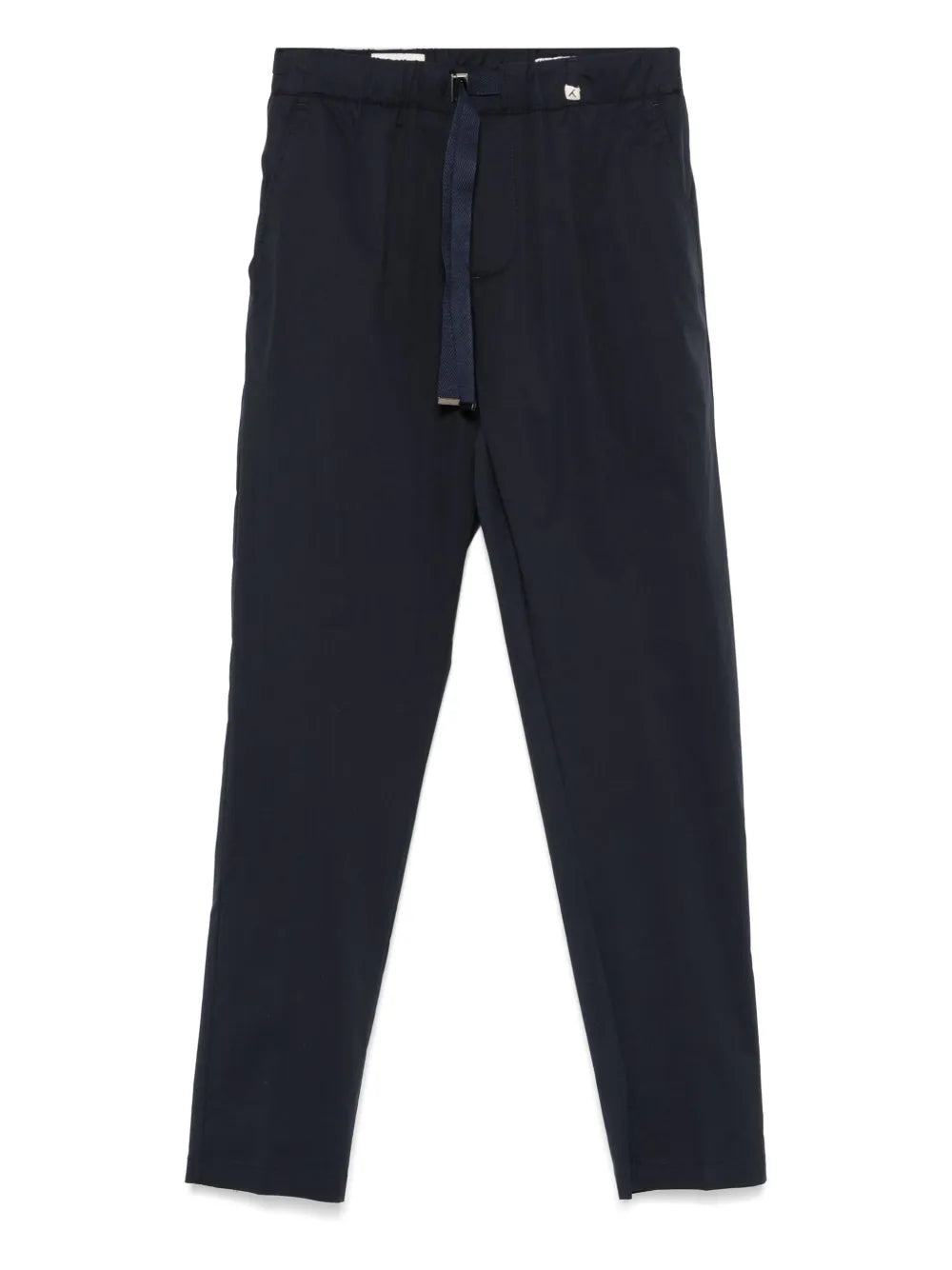 Drawstring-Waist Trousers — Navy
