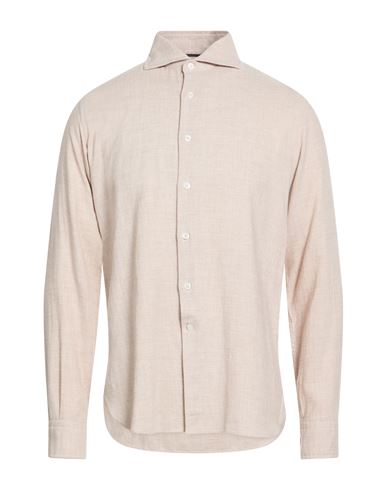 Man Shirt Beige Size 15 ¾ Cotton, Wool