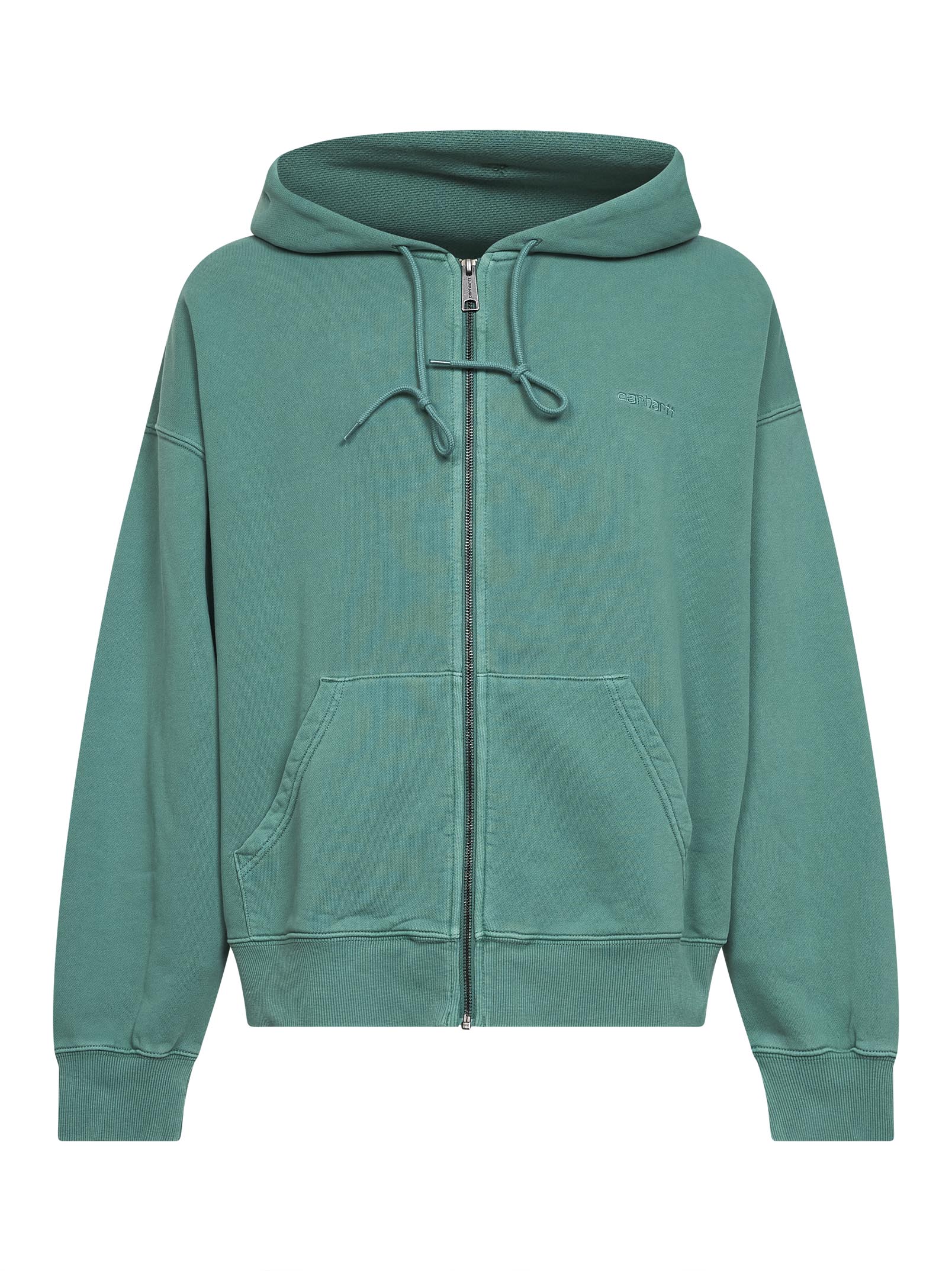 Garment-Dyed Cotton Hoodie — Green