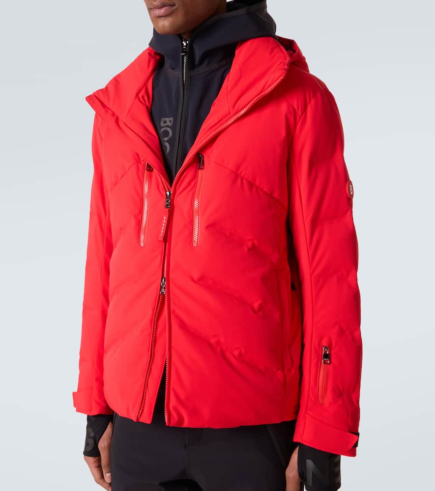 Jervis-D hooded down ski jacket