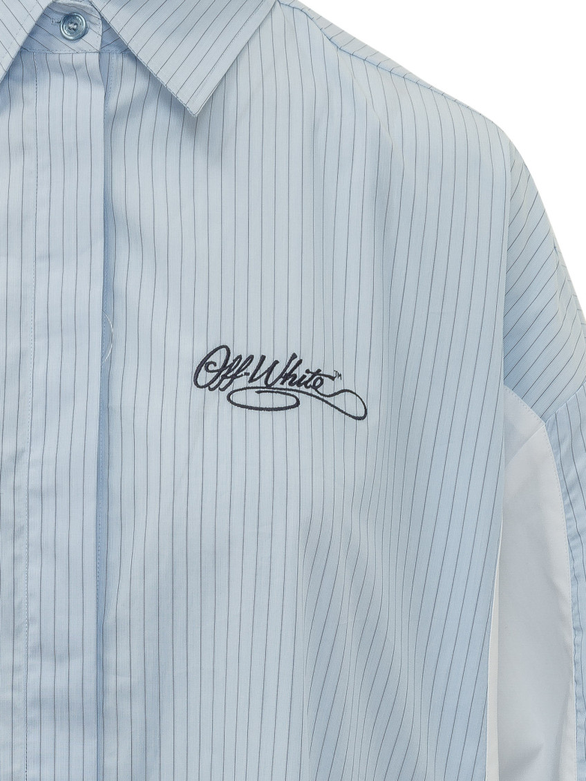 Blue Oversized Stripes Shirt