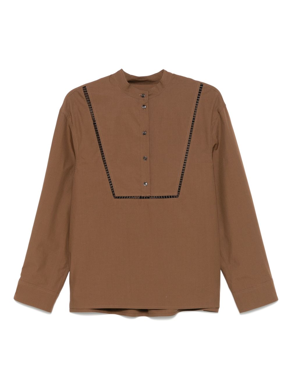 Yves Salomon poplin blouse - Brown