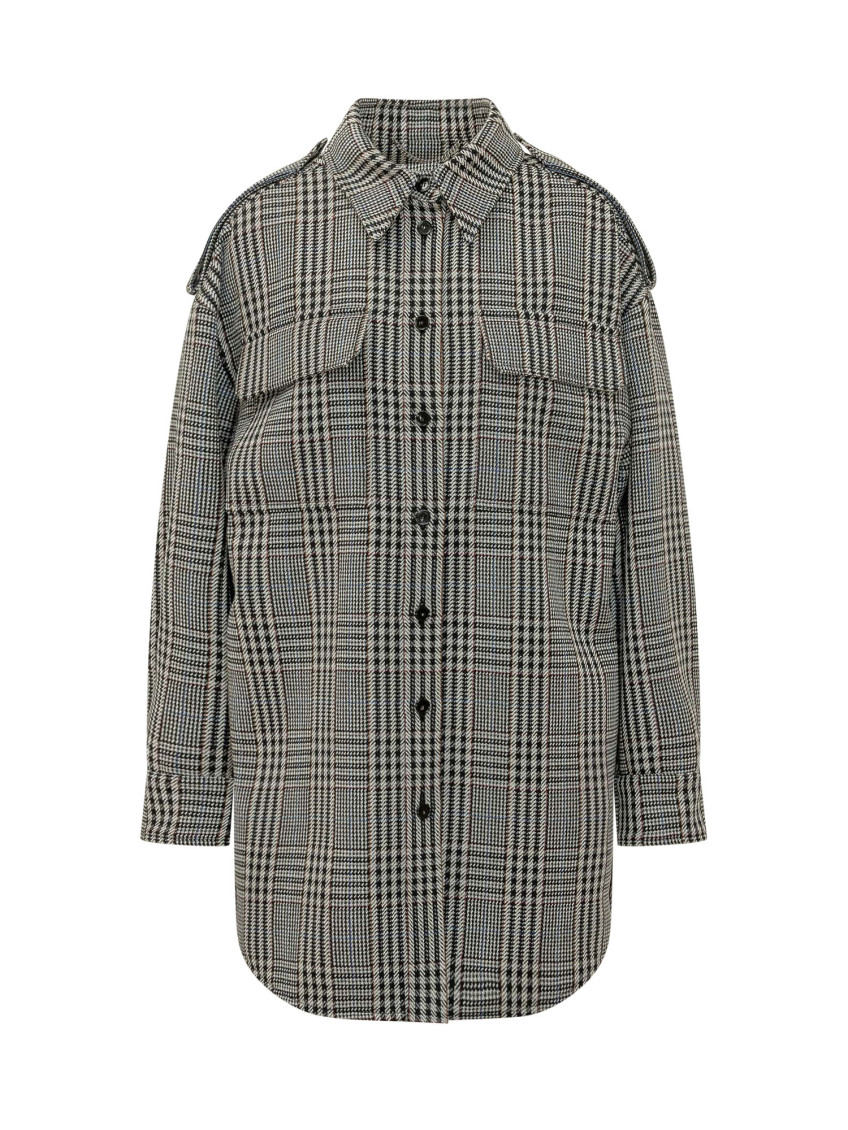 Grey Relaxed Checks Shirt