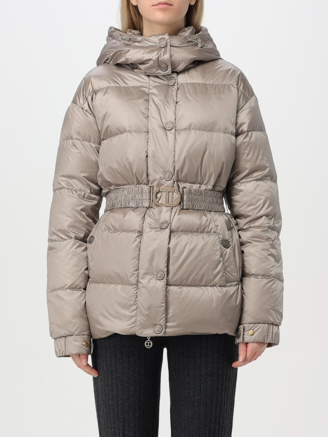 Belted puffer jacket - Grey