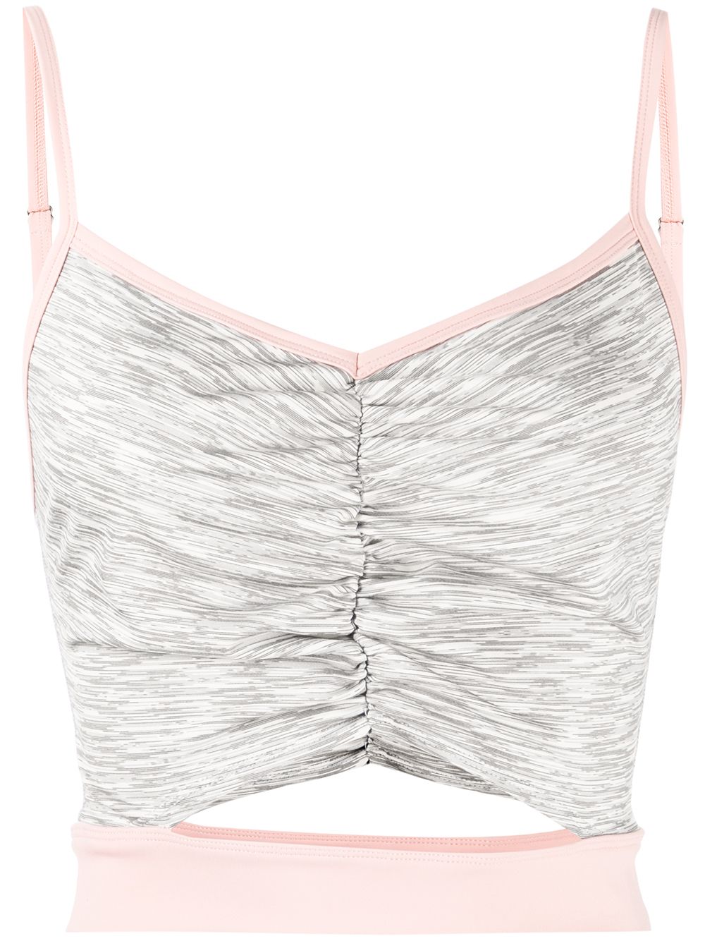 X BEYOND the RADAR cut-out cropped vest top - Grey