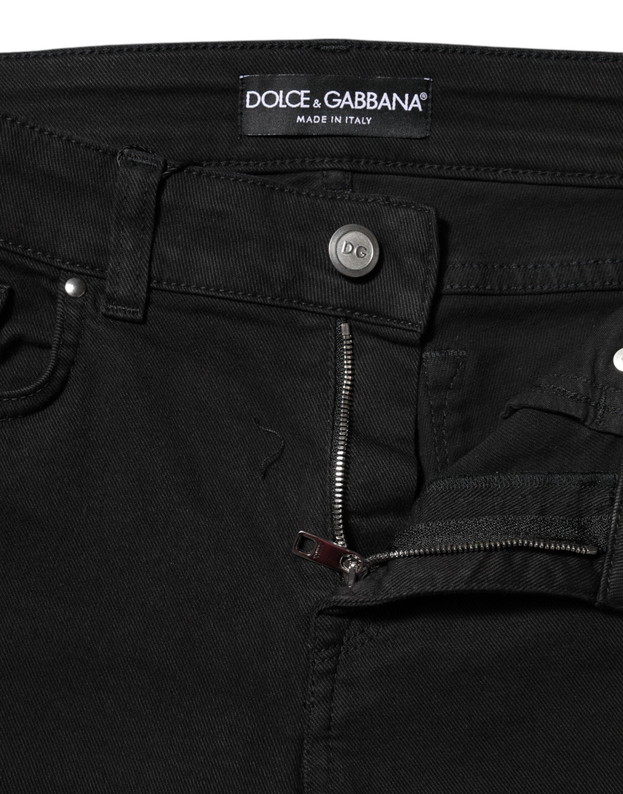 Logo-Detailed Denim Jeans — Black