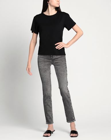 Woman Jeans Black Size 24 Cotton, Lyocell, Elastomultiester, Elastane