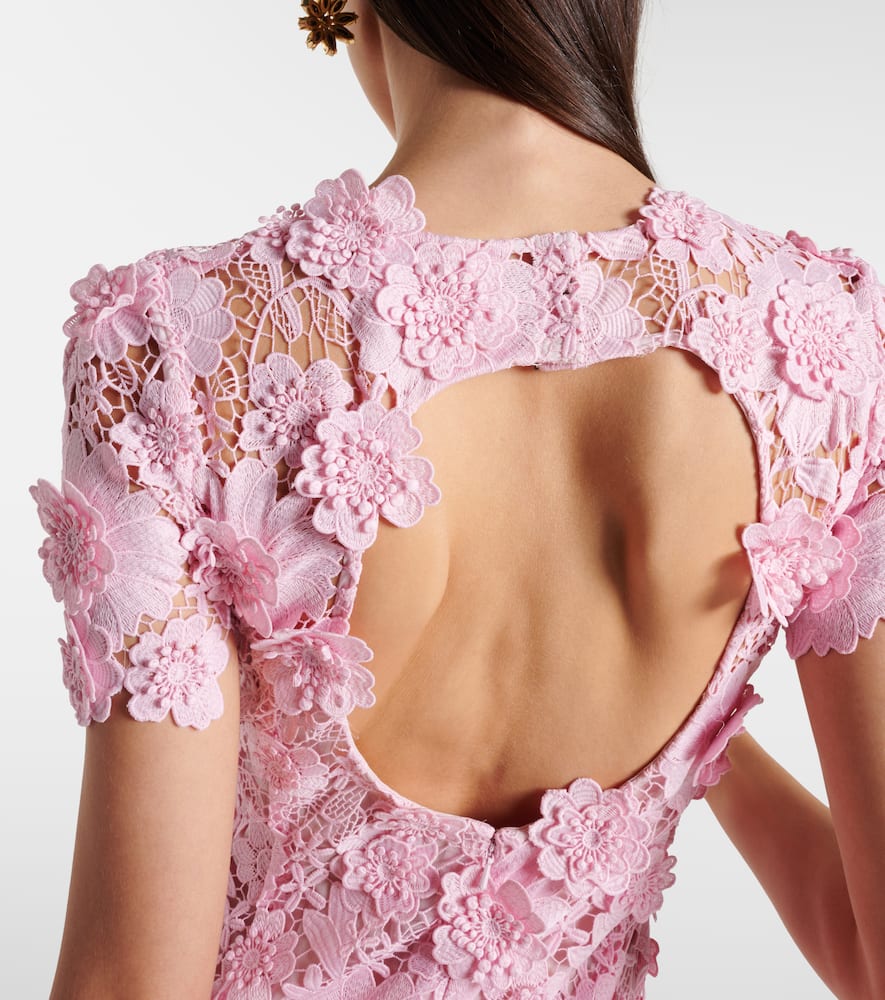 Floral lace midi dress