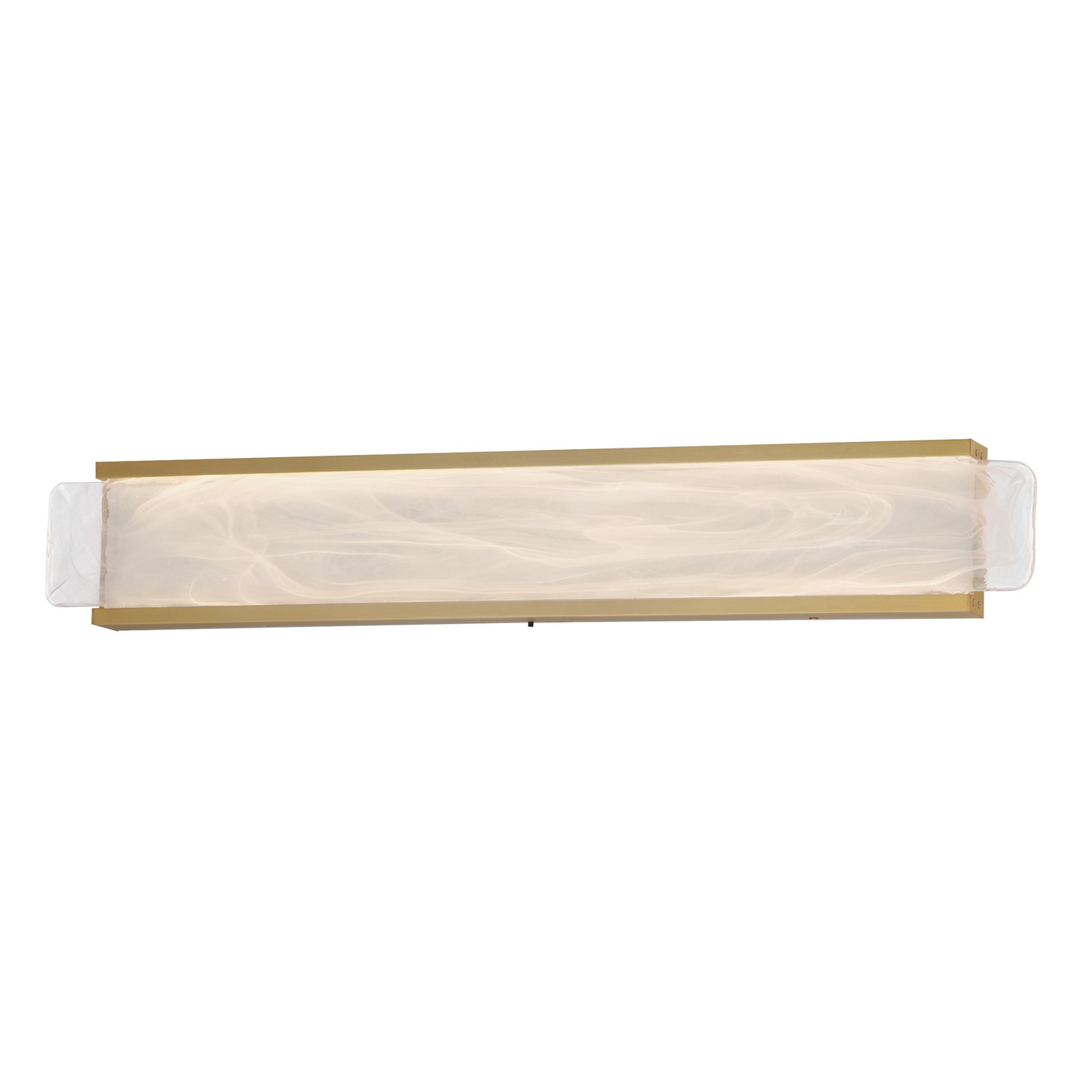 Natural Aged Brass LED Bathroom Vanity Light from the Celine Collection