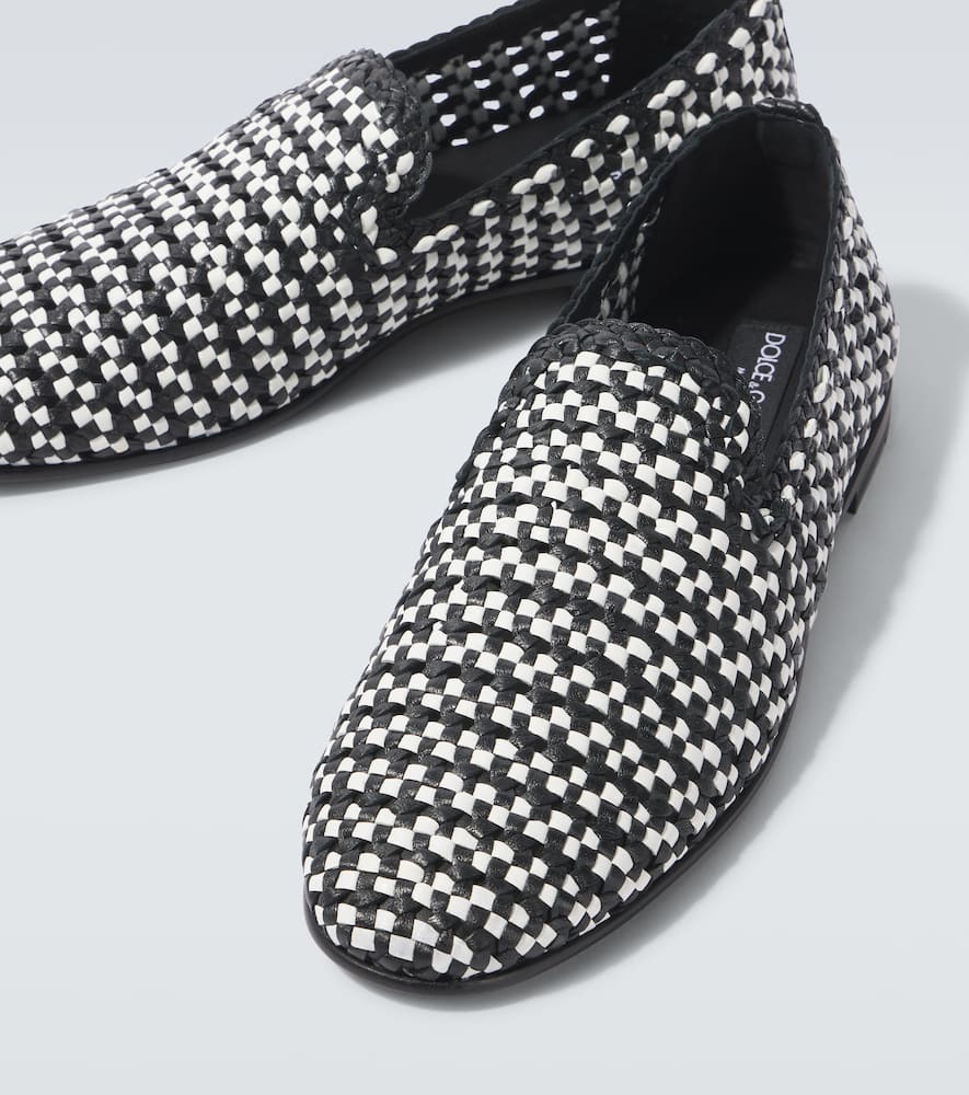 Formale woven leather loafers