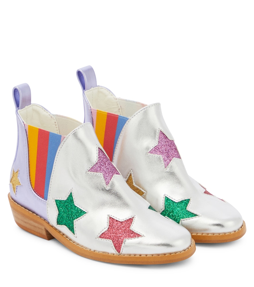 Stella McCartney Kids Appliqué faux leather boots P00847324