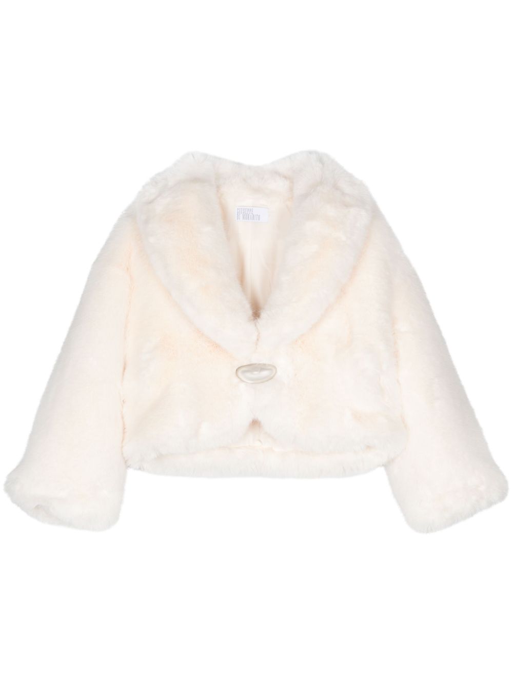 Brooch-detail jacket - White