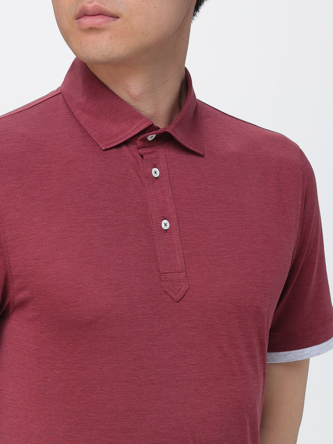 Polo Shirt Men color Red