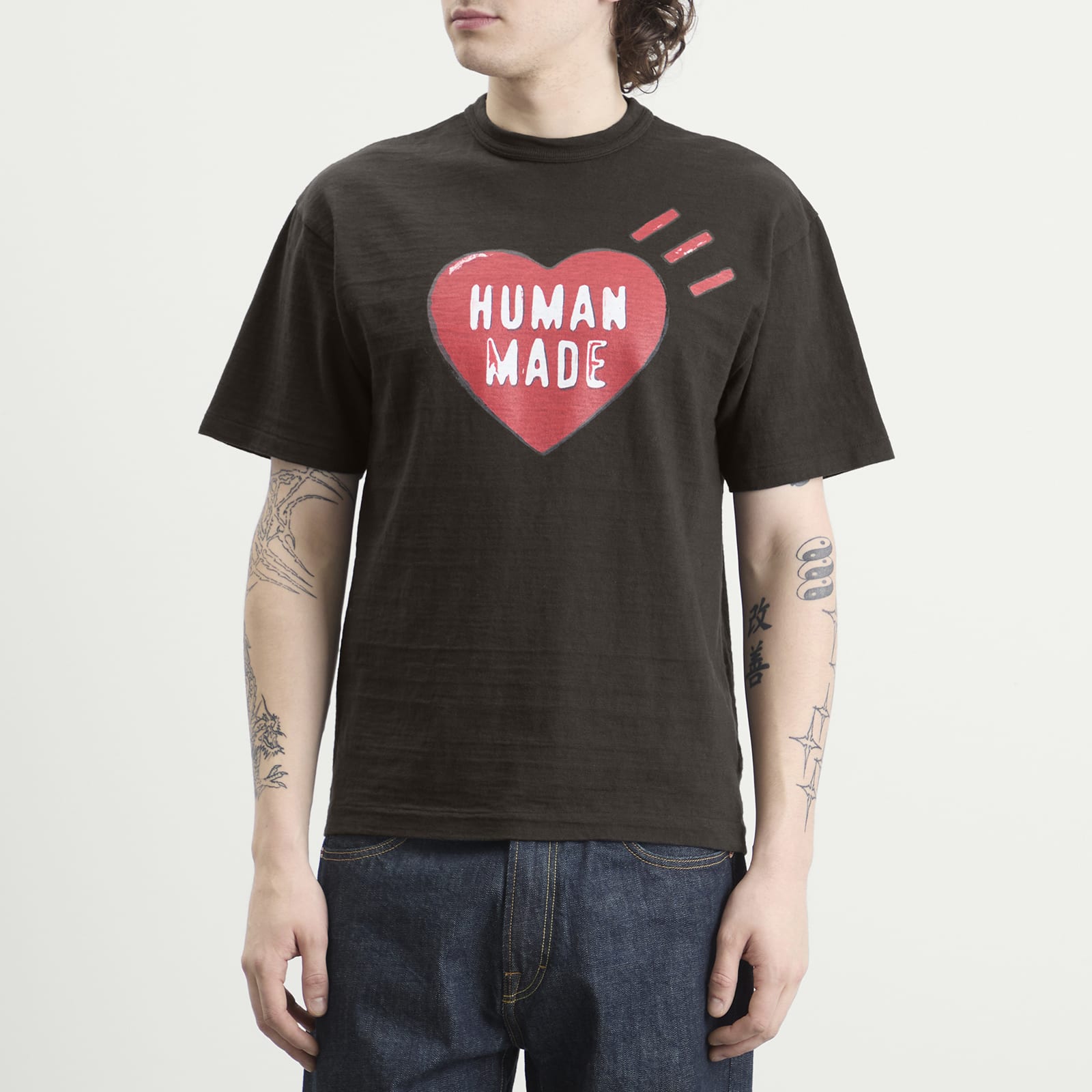 Men's Red Heart T-Shirt Black