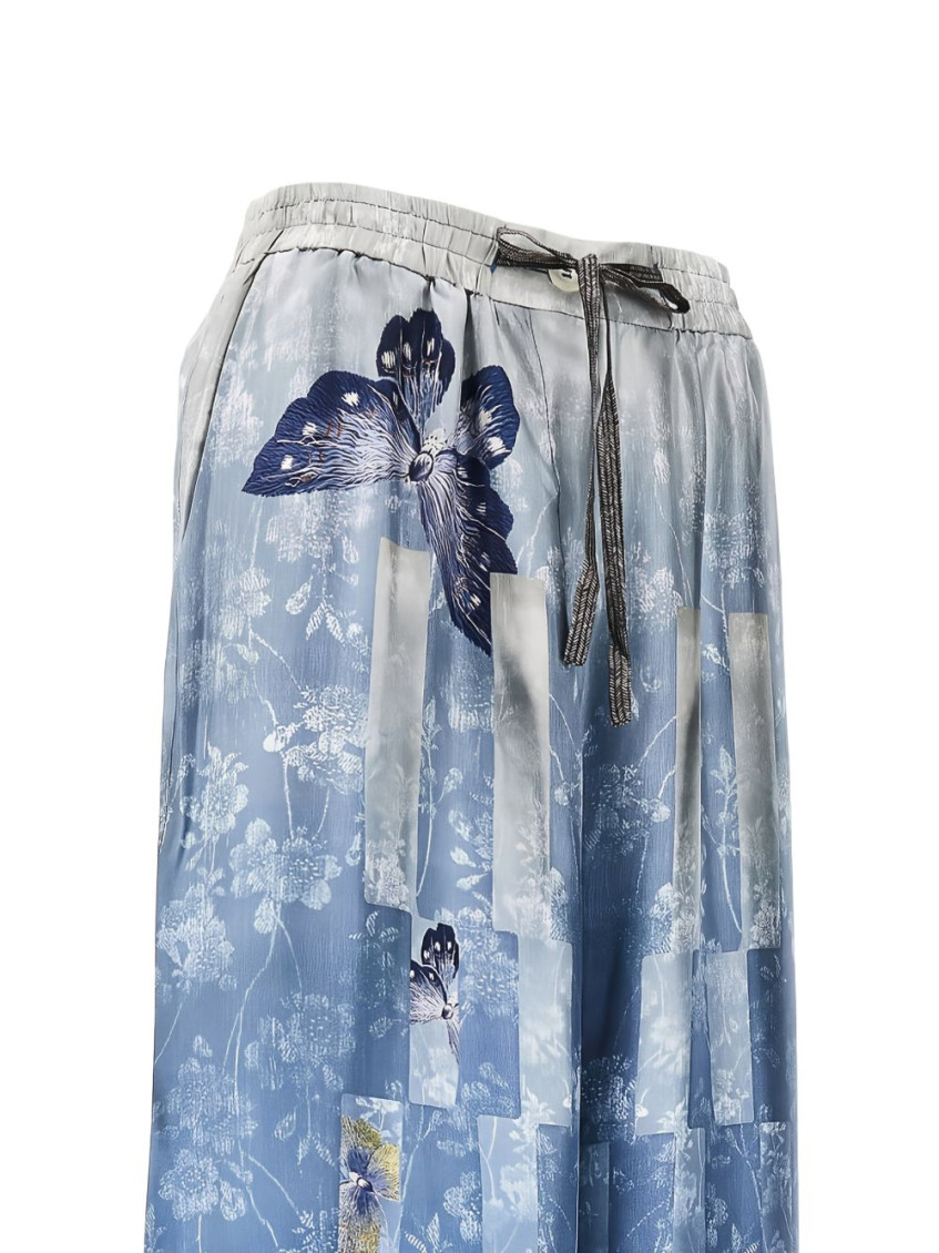 Sky Blue Loose Drawstring Pant