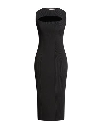 Woman Midi dress Black Size S Viscose, Polyamide, Polyester, Elastane