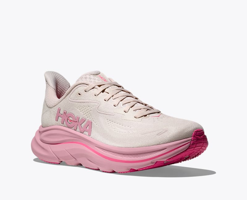 HOKA Women's Clifton 10 Shoes in Rose Cream/Dried Rose