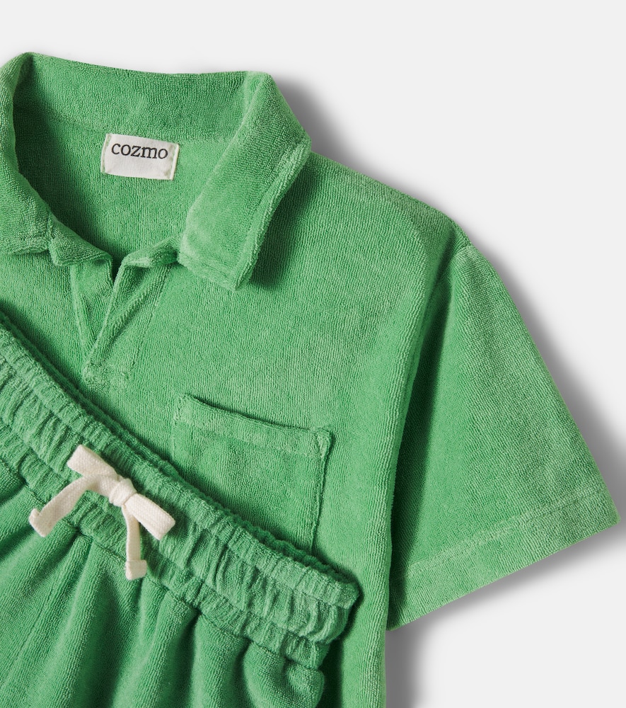 Mael terry polo shirt and shorts set