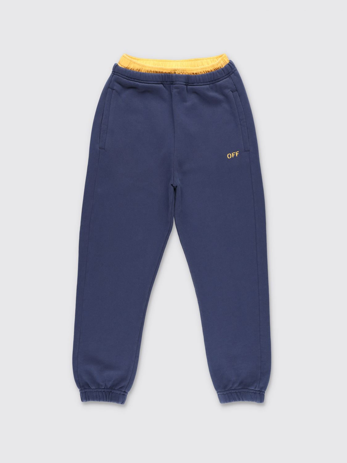 Layered-waistband track pants - Blue