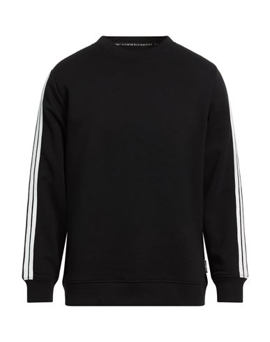 Man Sweatshirt Black Size L Cotton, Polyester