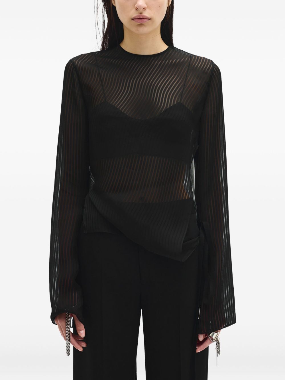 Benonia long-sleeve blouse - Black