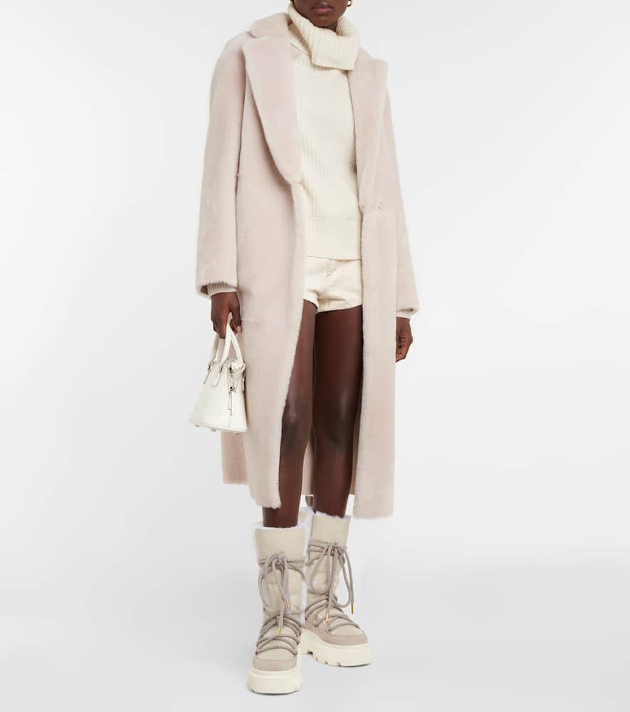 Inuikii Leather shearling-trimmed snow boots
