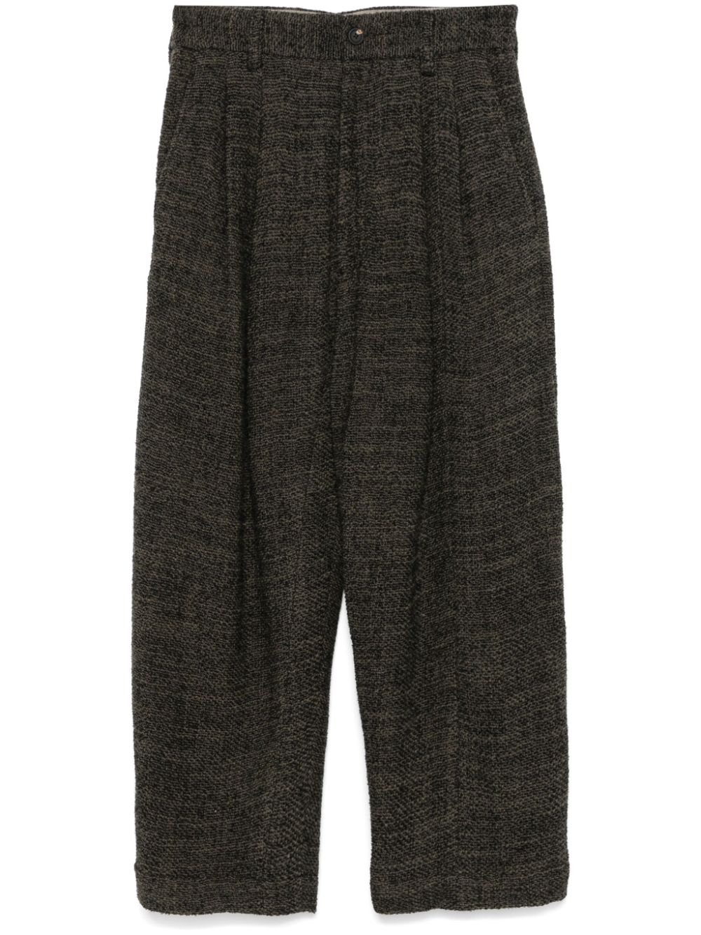 Bouclé trousers - Brown