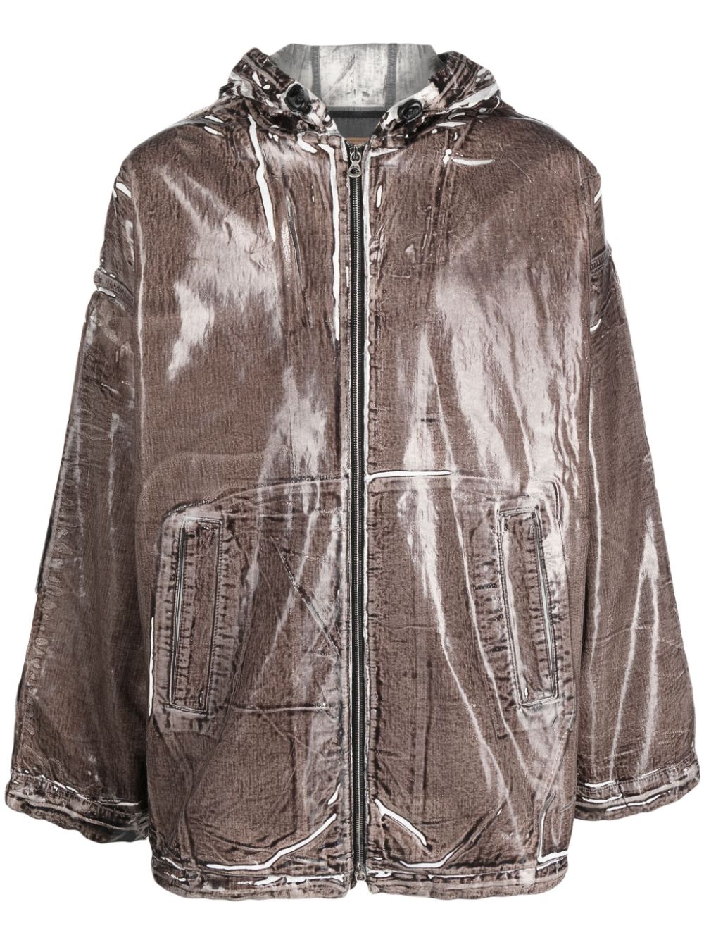 Coated denim jacket - Blue