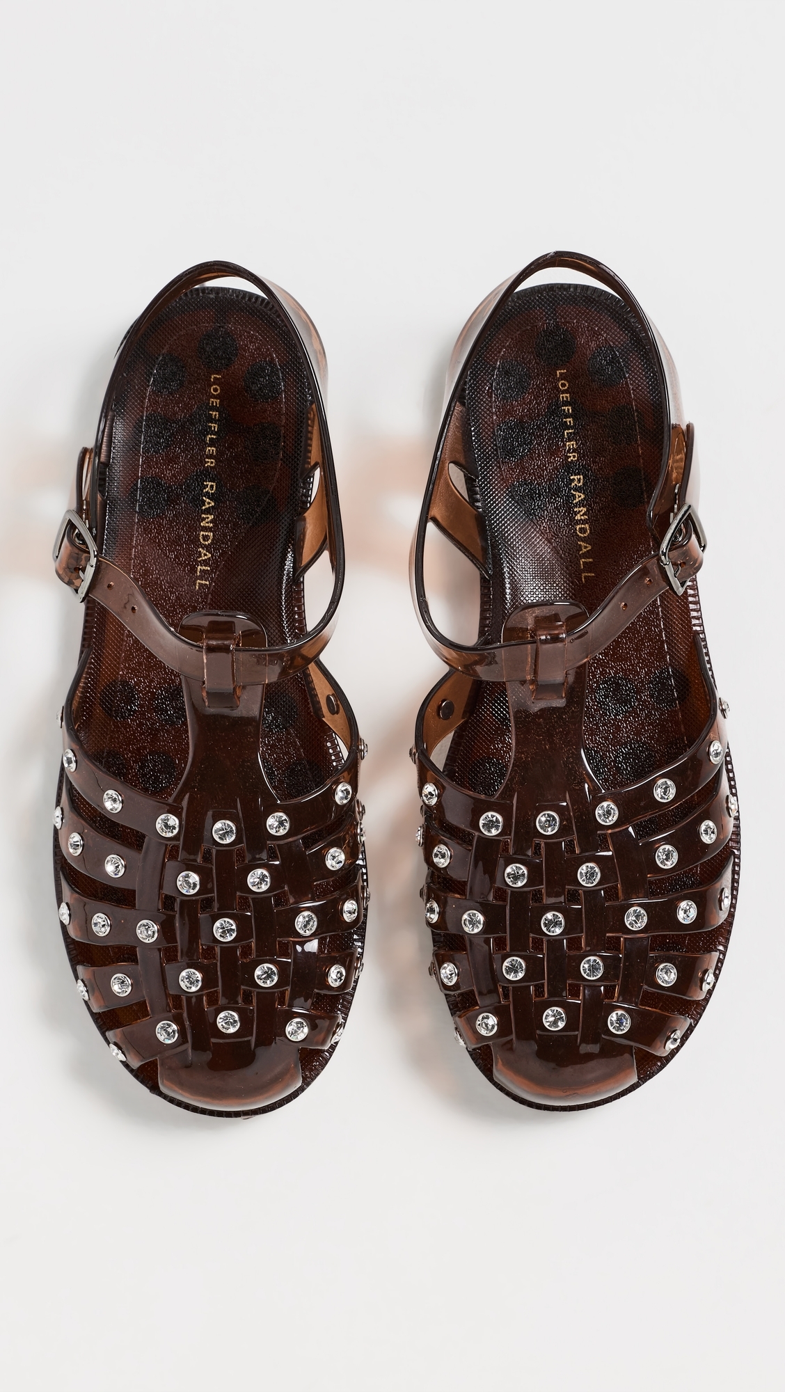 Rhys Jelly Sandals Brown/Clear