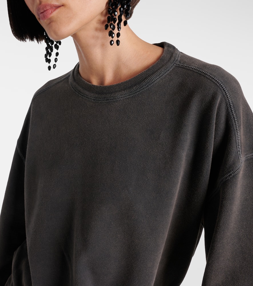 Pipper gathered cotton sweatshirt dress
