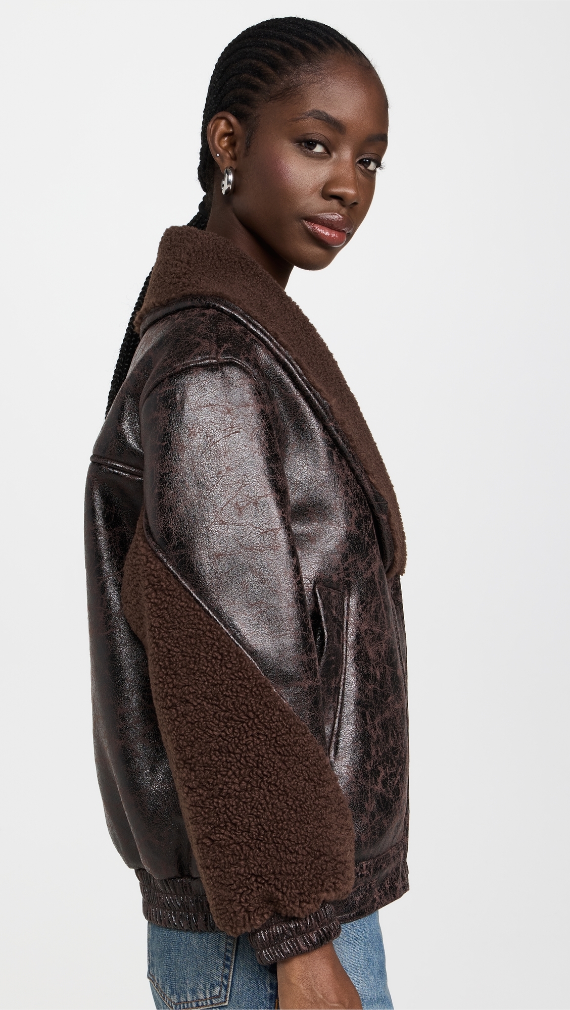 BLANKNYC 여성 Sweet Talker Bomber Jacket Brown Combo