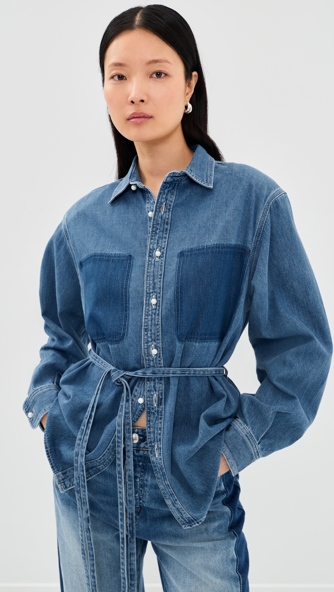 Lee Men's Denim Shirt Blue Denim