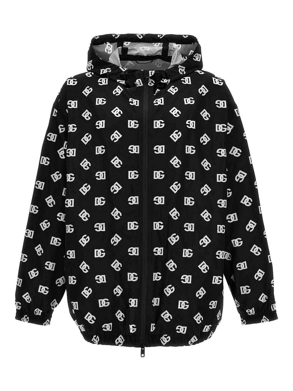 Logo Print Hooded Jacket