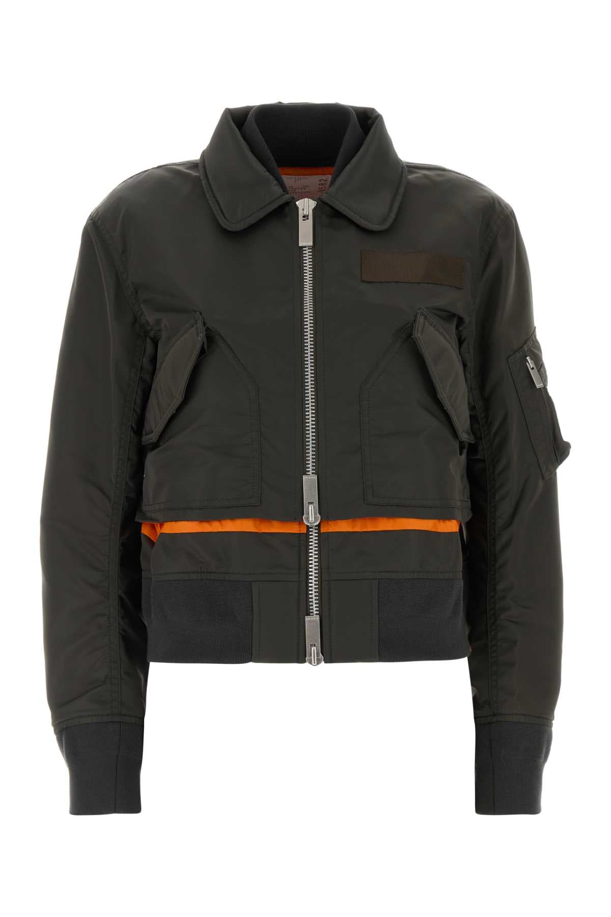 Twill Bomber Jacket — Green