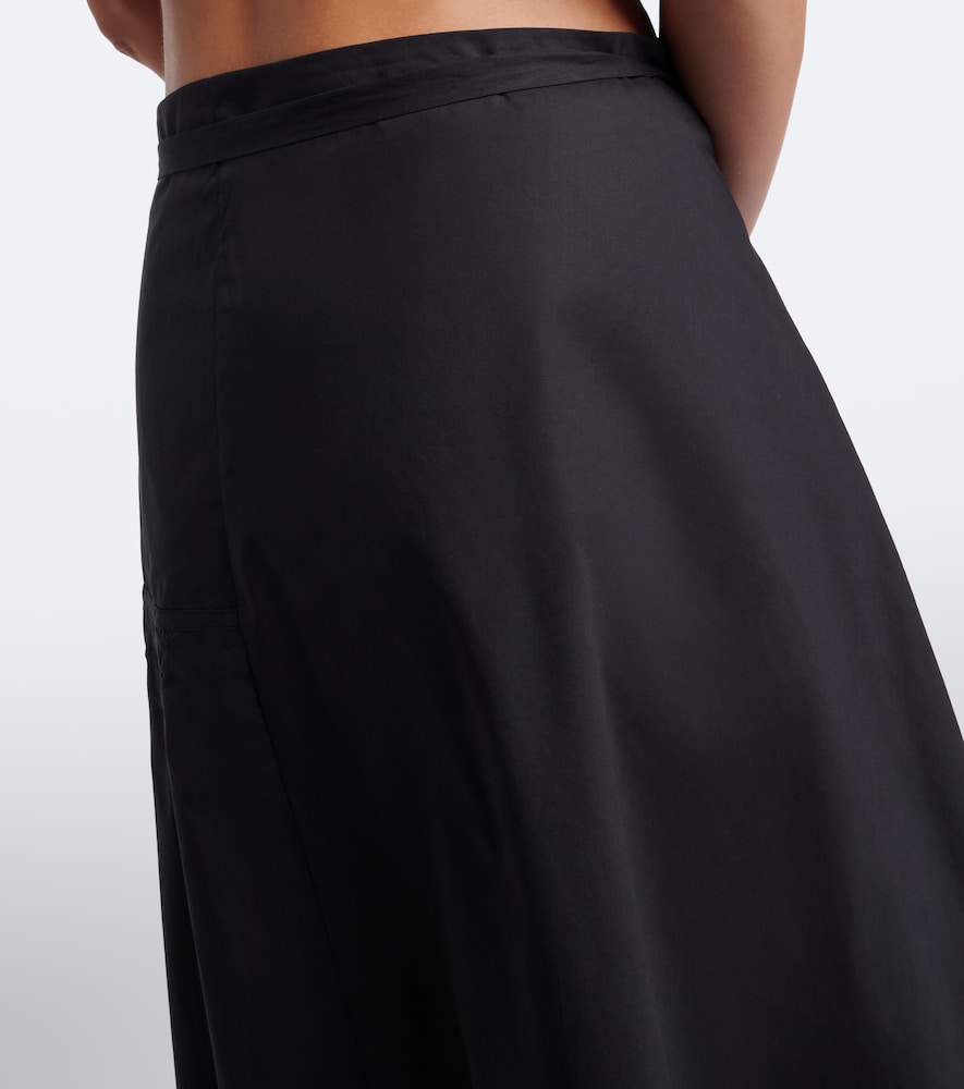 Klara asymmetric cotton midi skirt