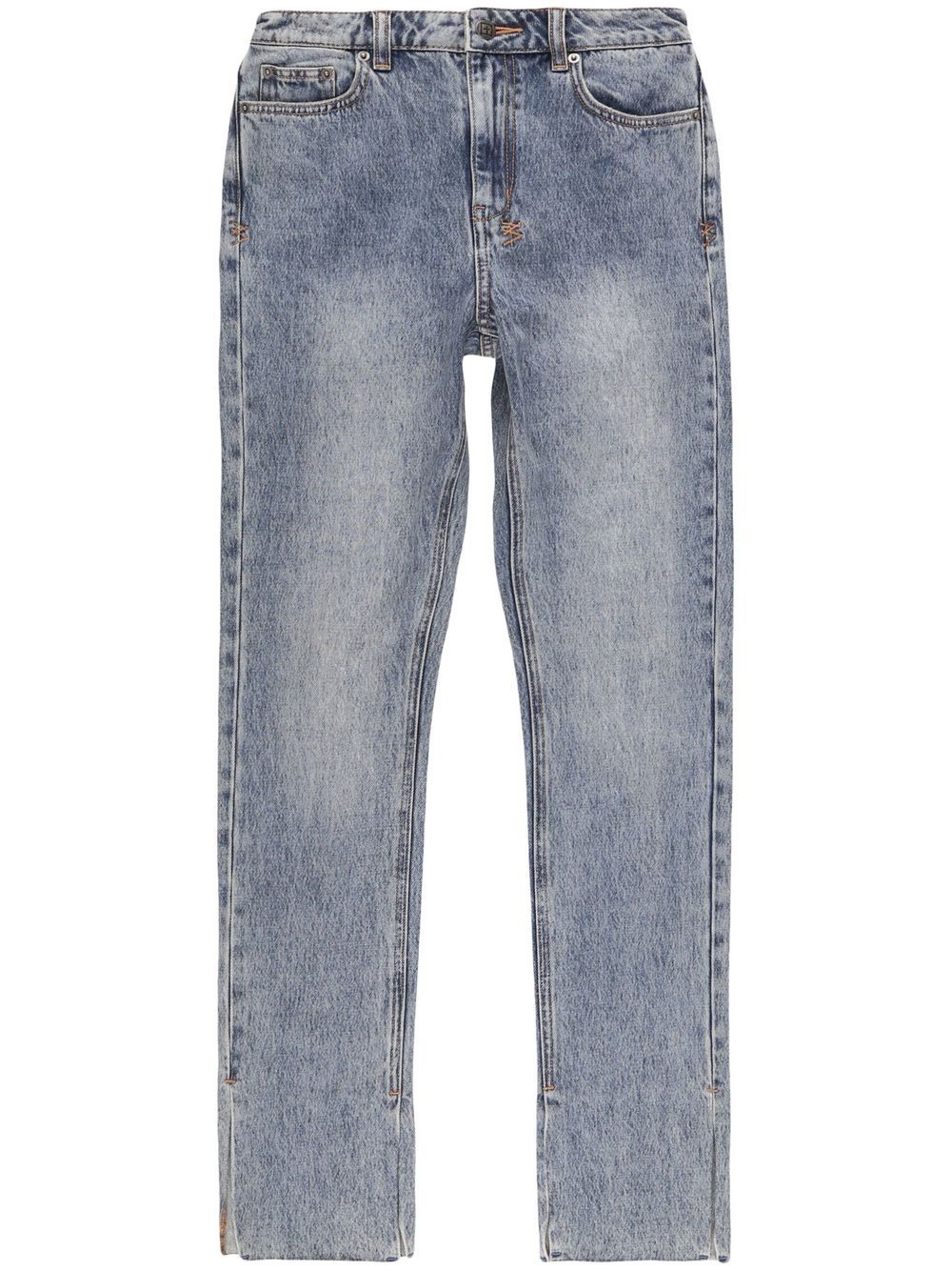 Mid-rise straight jeans - Blue