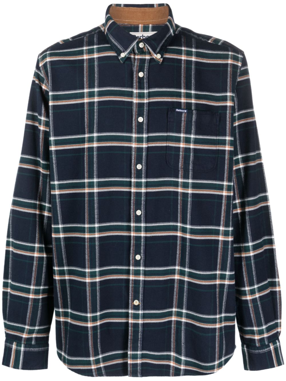 Check-print cotton shirt - Blue
