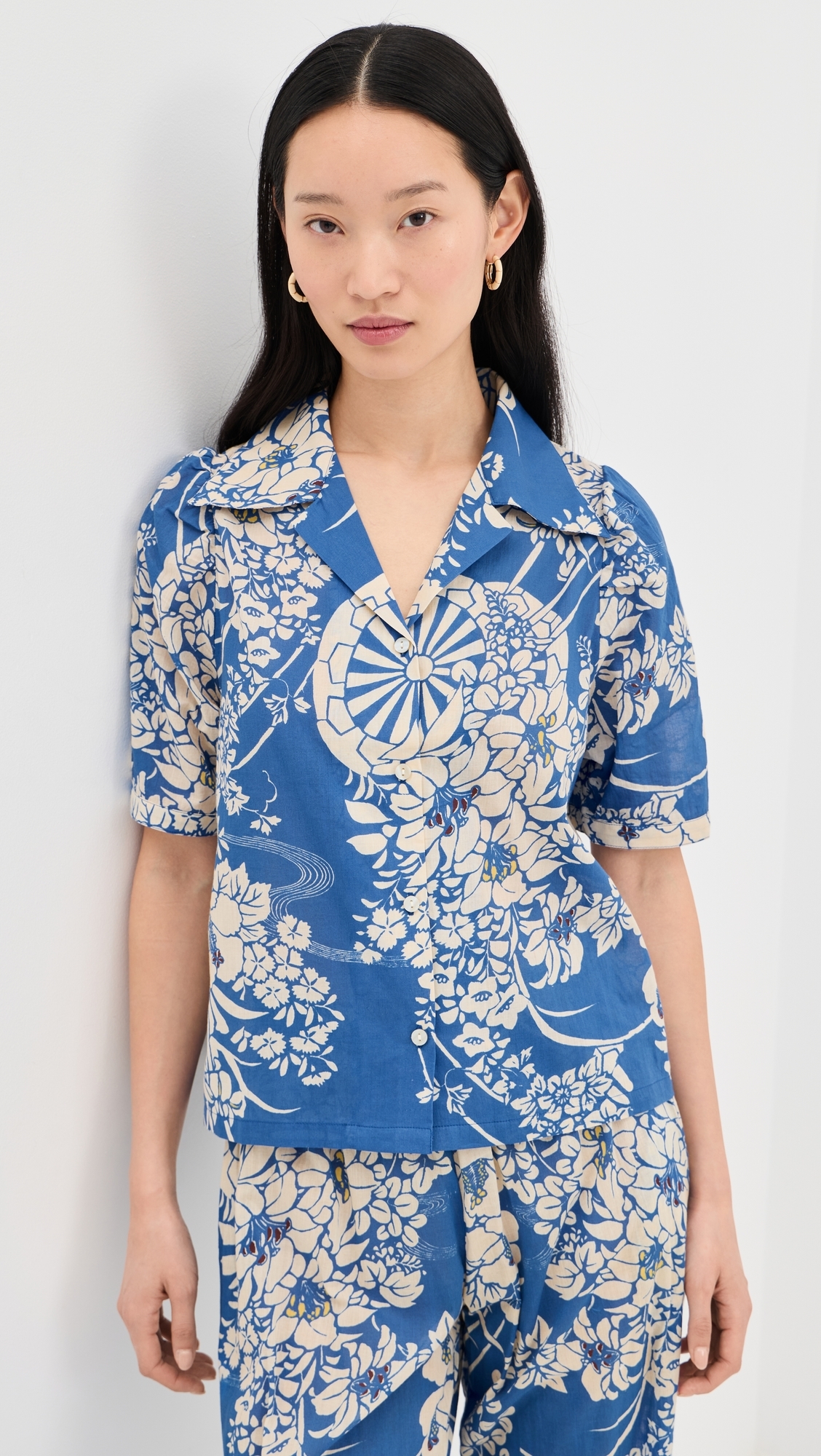 Ophelia Royal Spoke Shirt Medium Blue
