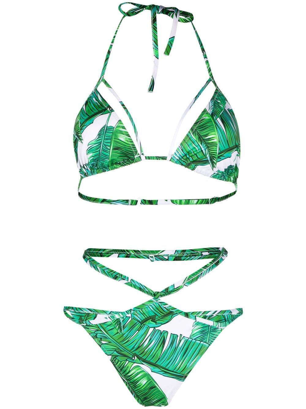 Jungle-print Isla bikini - Green