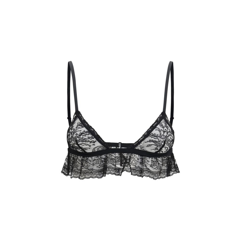 Wireless Lace Bra — Black