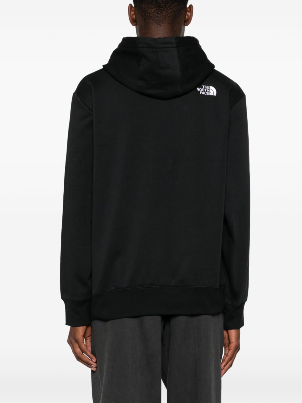 Embroidered-logo hoodie - Black