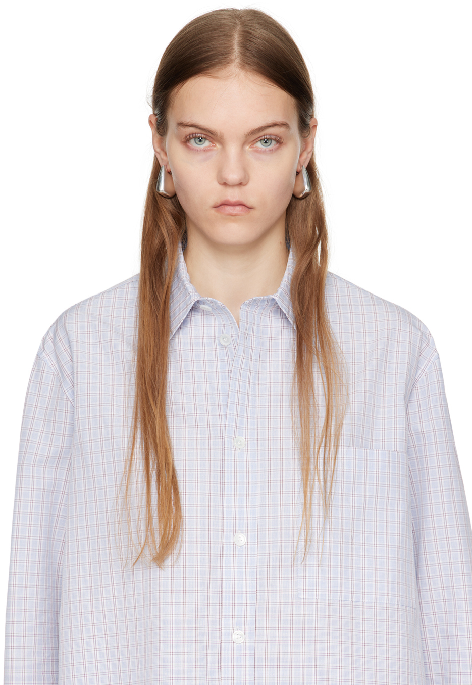 Bottega Veneta Silver Small Fin Earrings