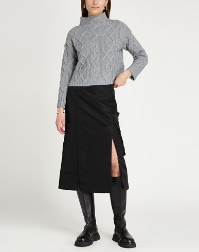Woman Turtleneck Grey Size 2 Wool, Viscose, Polyamide, Cashmere