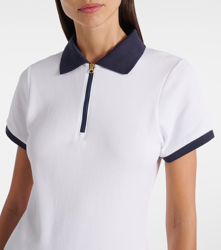 Valentina cotton-blend piqué tennis dress