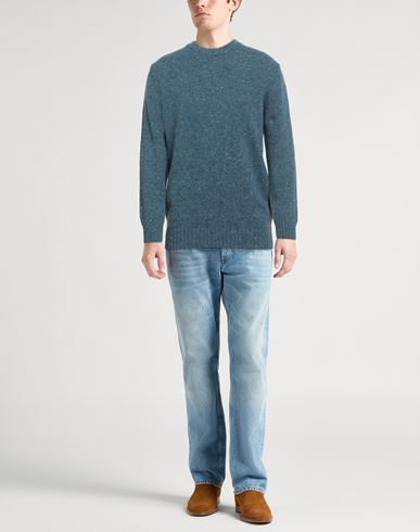 Man Sweater Slate blue Size 44 Wool, Cashmere, Polyester
