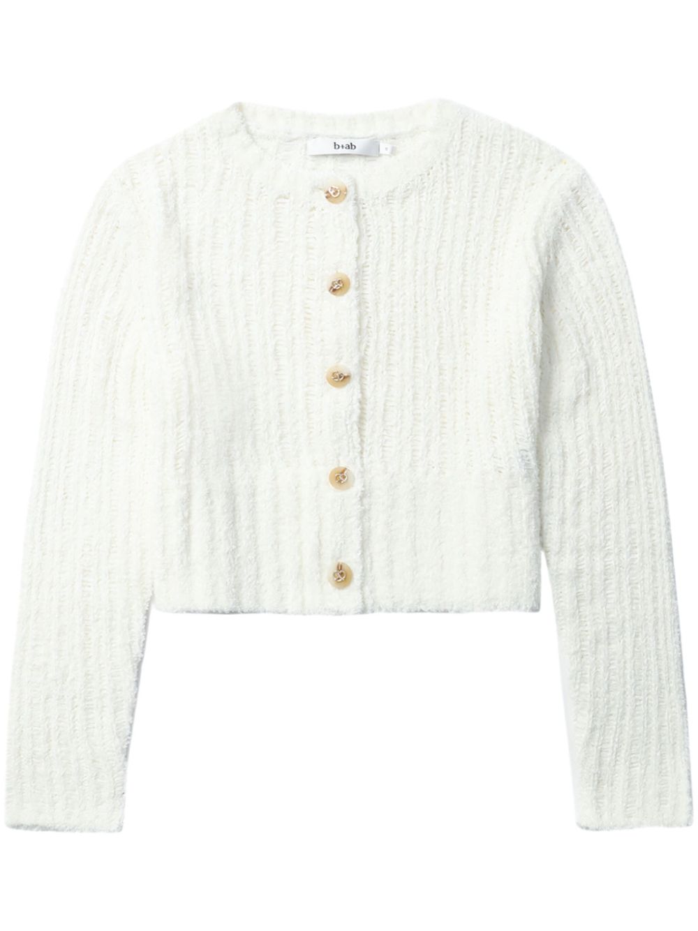 Pointelle-knit cardigan - White
