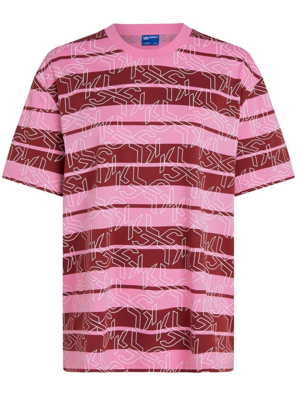 Monogram striped T-shirt - Pink