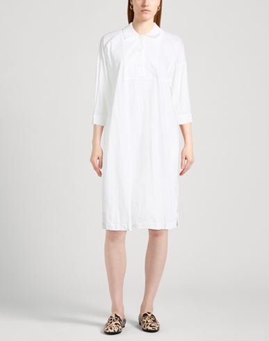 Woman Midi dress White Size 2 Cotton, Polyamide, Elastane